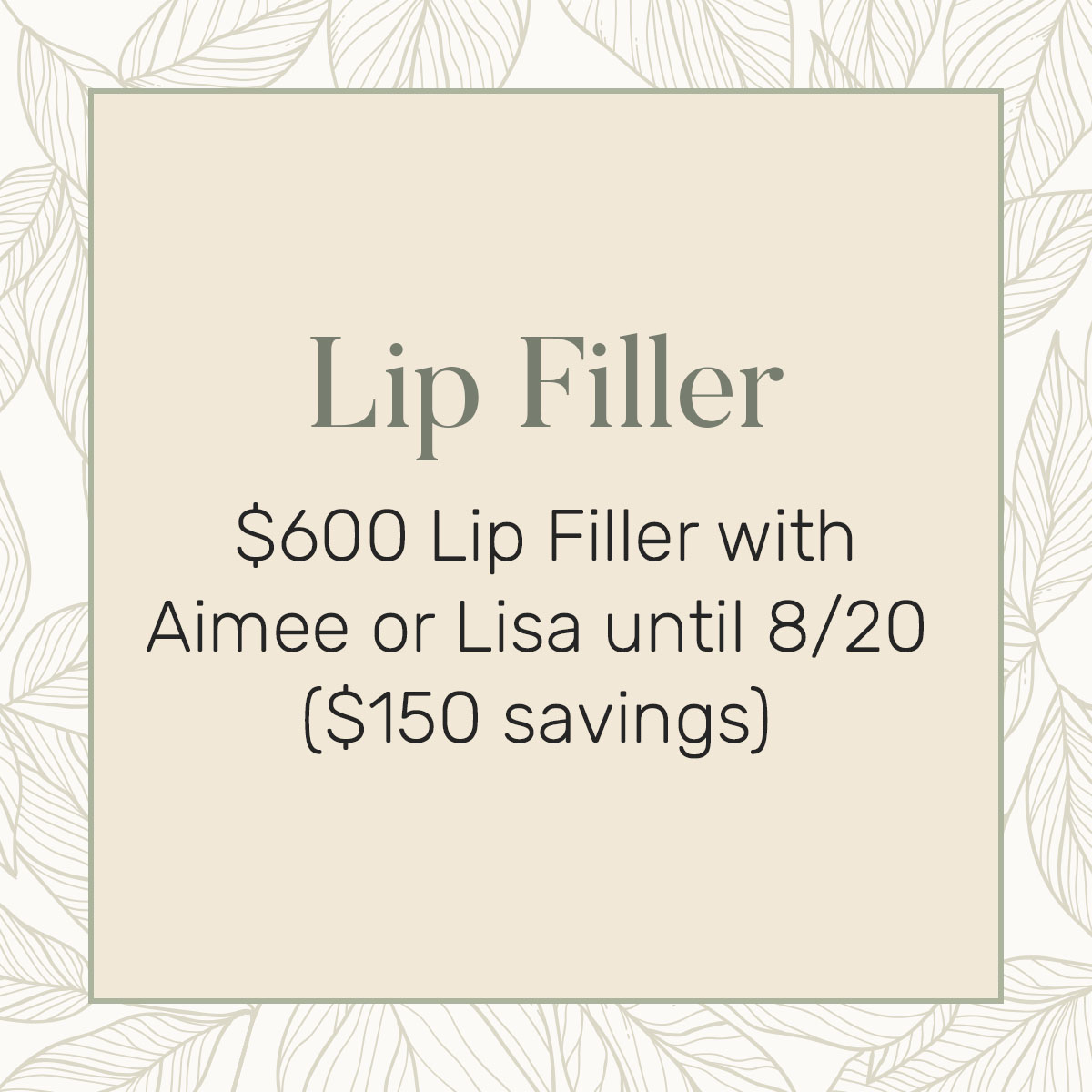 Lip Filler Offer